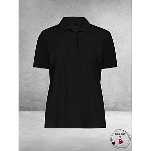 PLUS BASICS Polo Shirt Korte Mouw ZWART